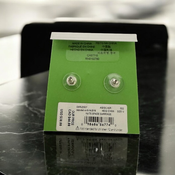 Kate Spade Silver Iridescent Stud Earrings - Picture 5 of 5